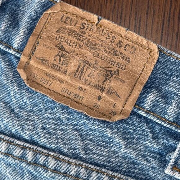 Vintage 70’s 80’s Orange Tab Light Wash Levis Student Fit Cut Off Shorts Size 28 - Picture 16 of 16